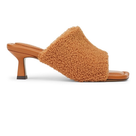 Lafayette 148 New York Shearling Heels - Picture 1 of 17